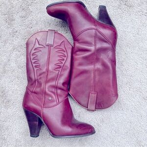 Vintage Burgundy Boots